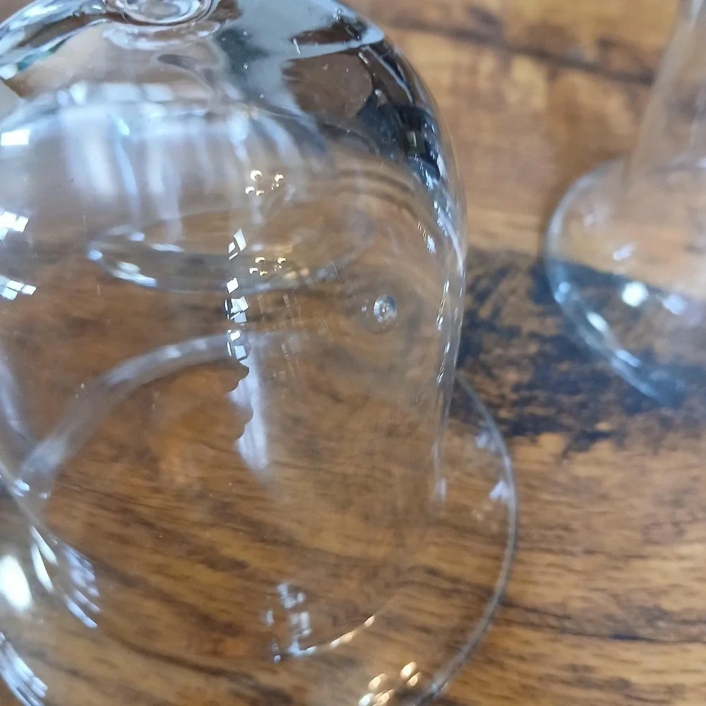 Set Of 3 Bell Shaped Cloche Clear Glass 4